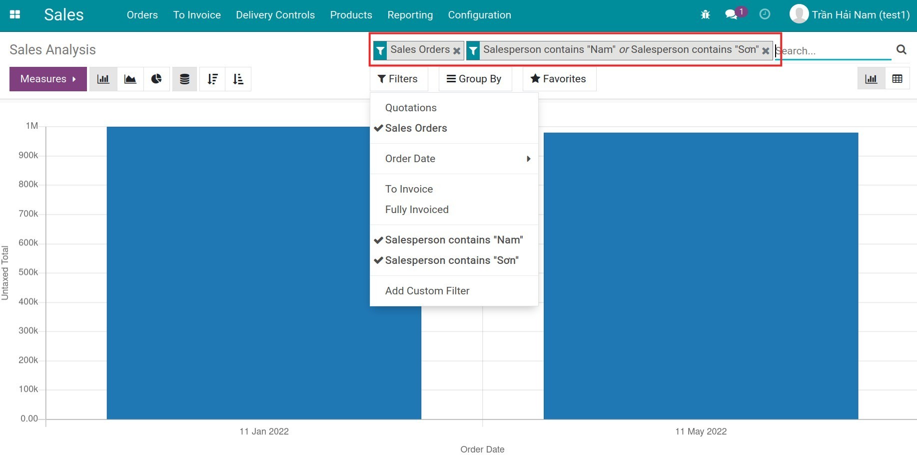 Filter according to A “or" B criteria