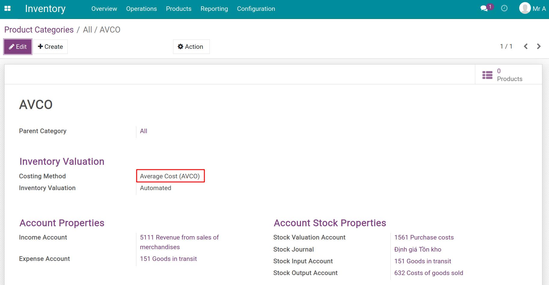 Configure the Average Cost