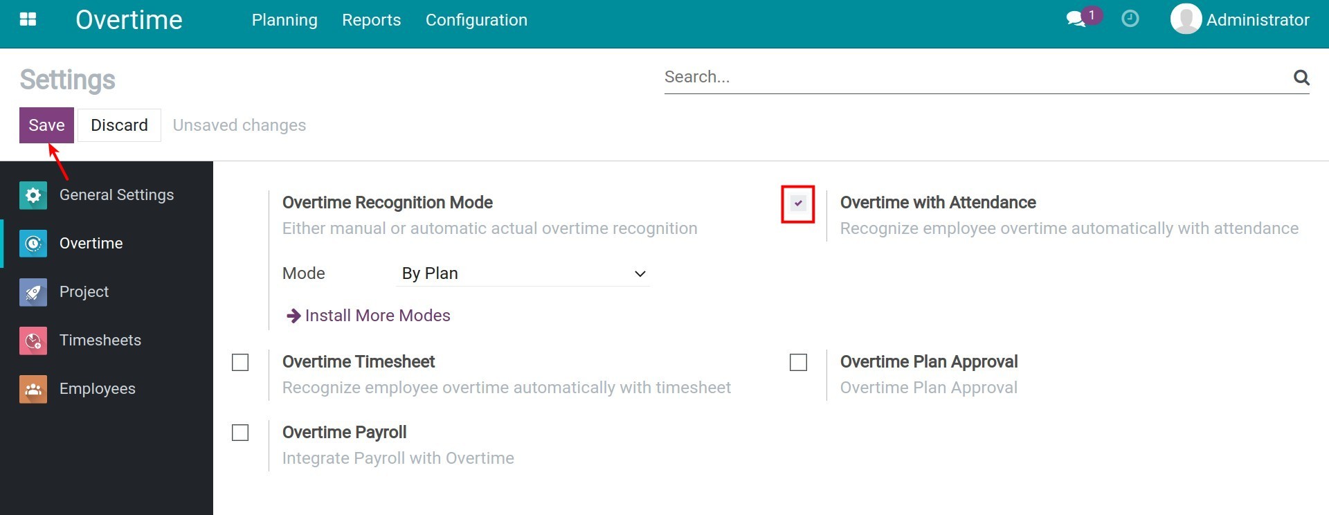 Overtime with Attendance