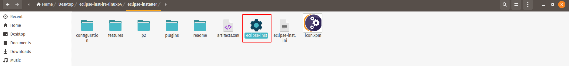Tệp tin thực thi Eclipse