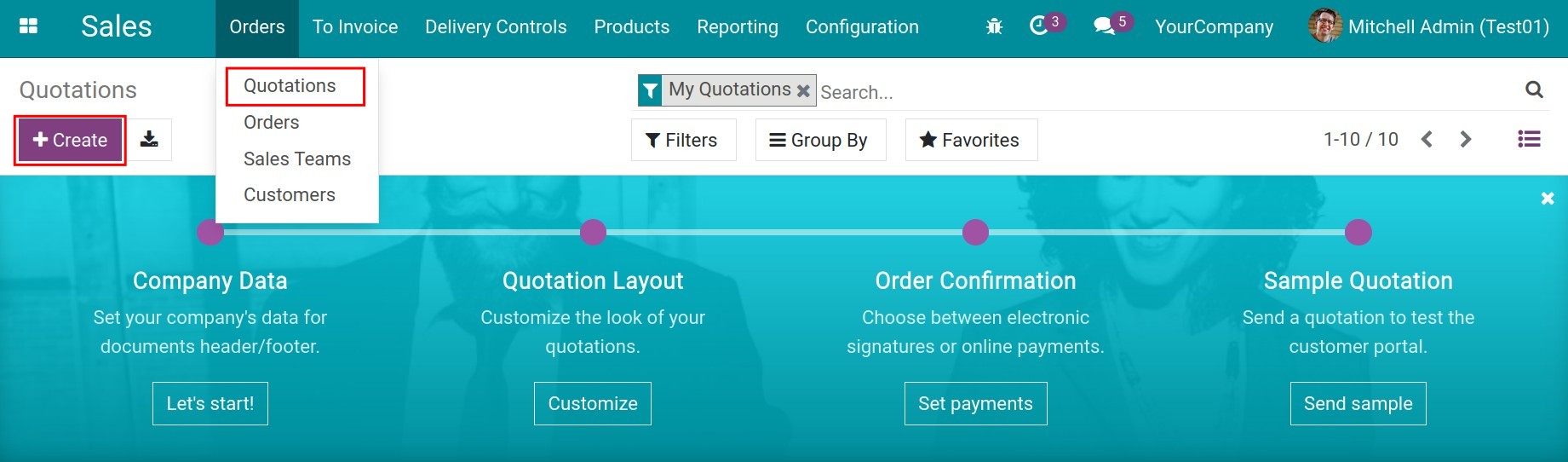 Create a new quotation in Viindoo