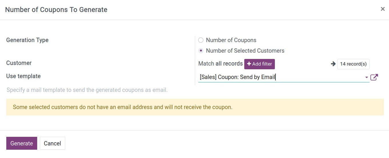 Create coupons for specific customer groups