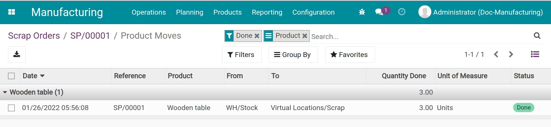Traceability information