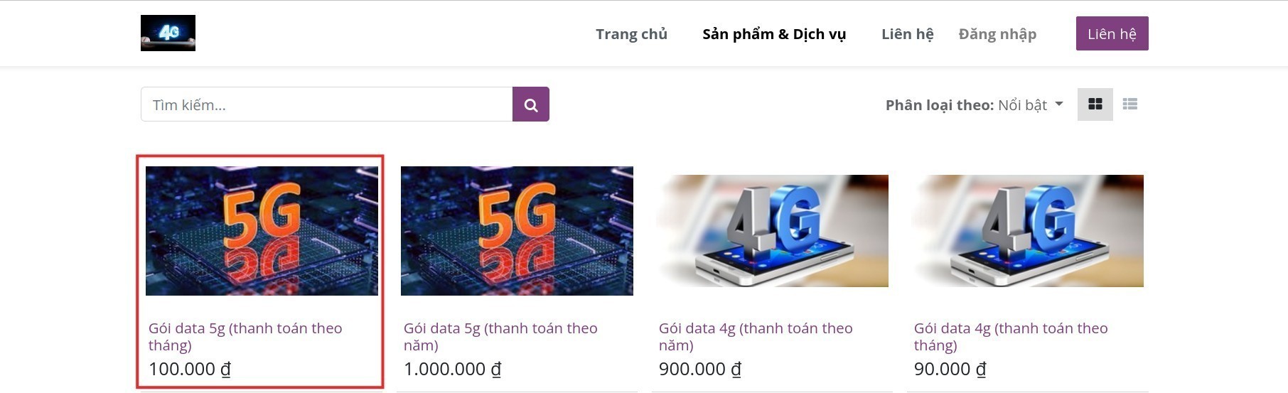 Khách hàng lựa chọn sản phẩm trên website Viindoo