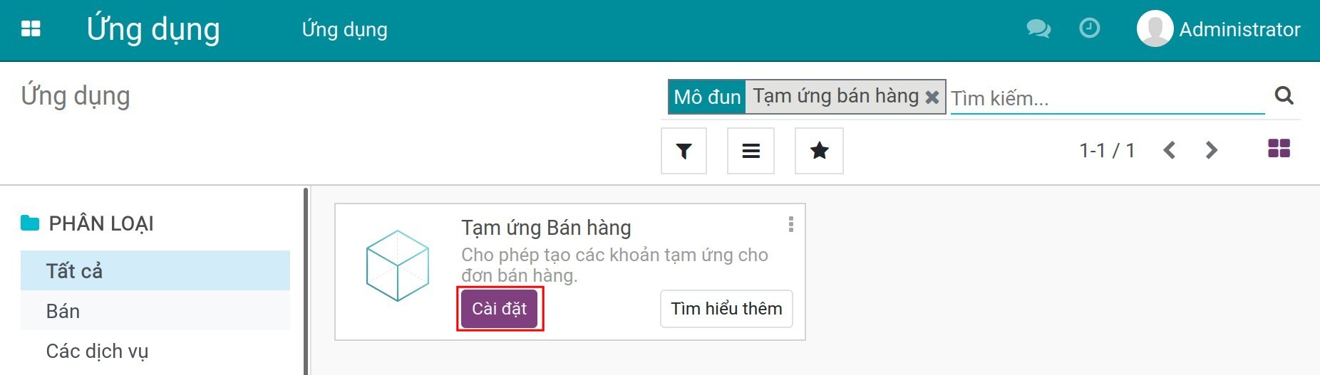 Cài đặt tính năng liên kết thanh toán và đơn bán - Viindoo