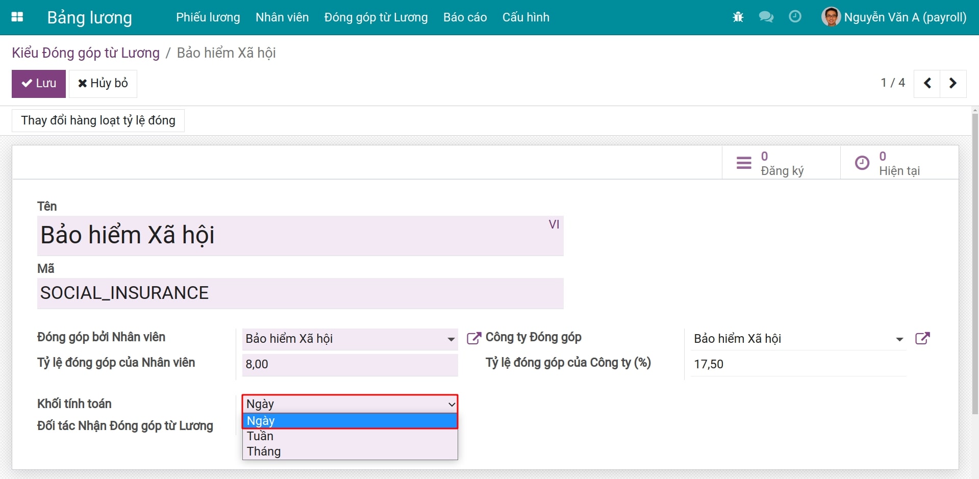 Các khối tính toán bảo hiểm