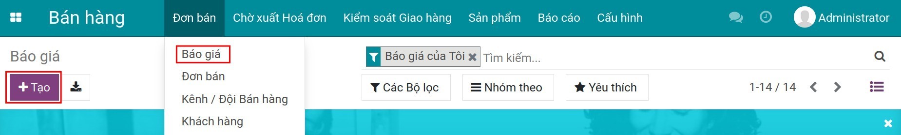 Ứng dụng Bán hàng - Viindoo
