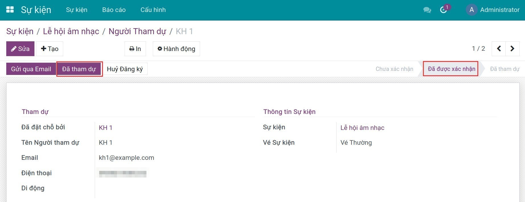 Đã có mặt tại sự kiện