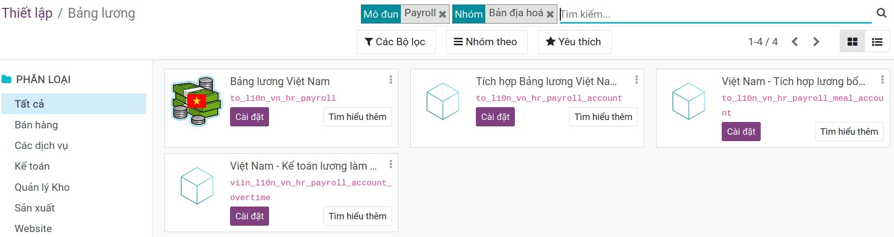 Bản địa hóa Bảng lương Viindoo