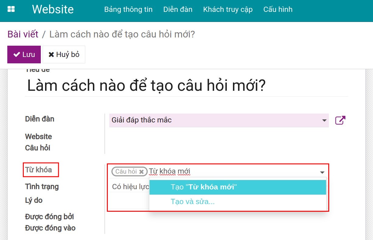 Sử dụng từ khóa.