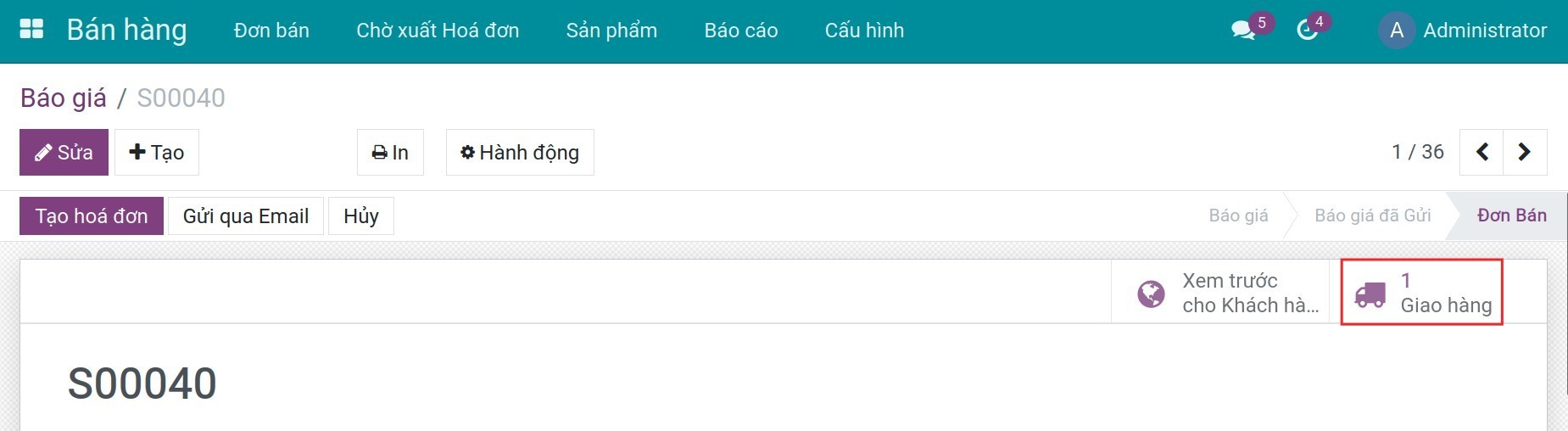 Kiểm tra phiếu giao hàng trong Phần mềm quản lý kho của Viindoo