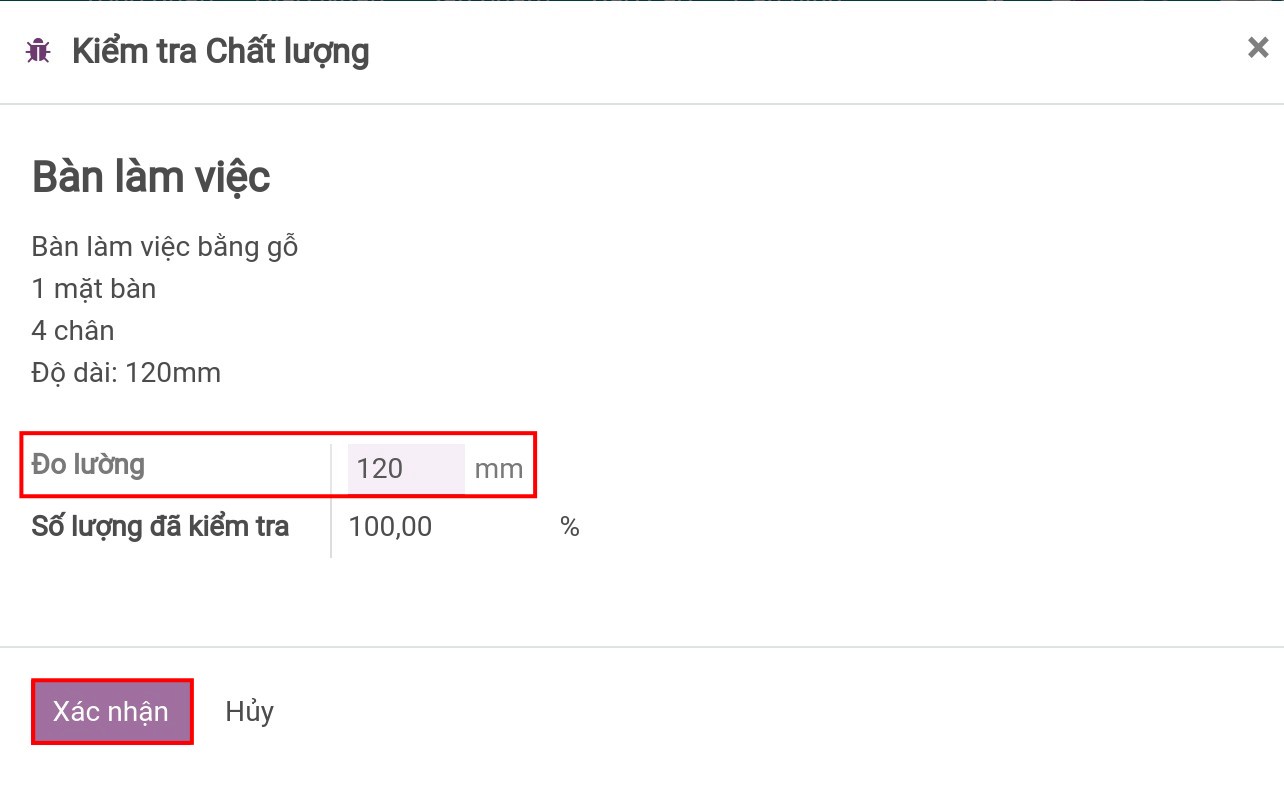 Số liệu dung sai đúng.