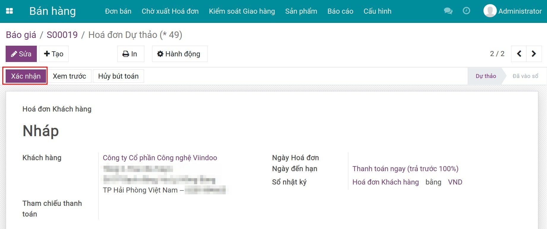 Đối soát thanh toán và hóa đơn - Viindooo