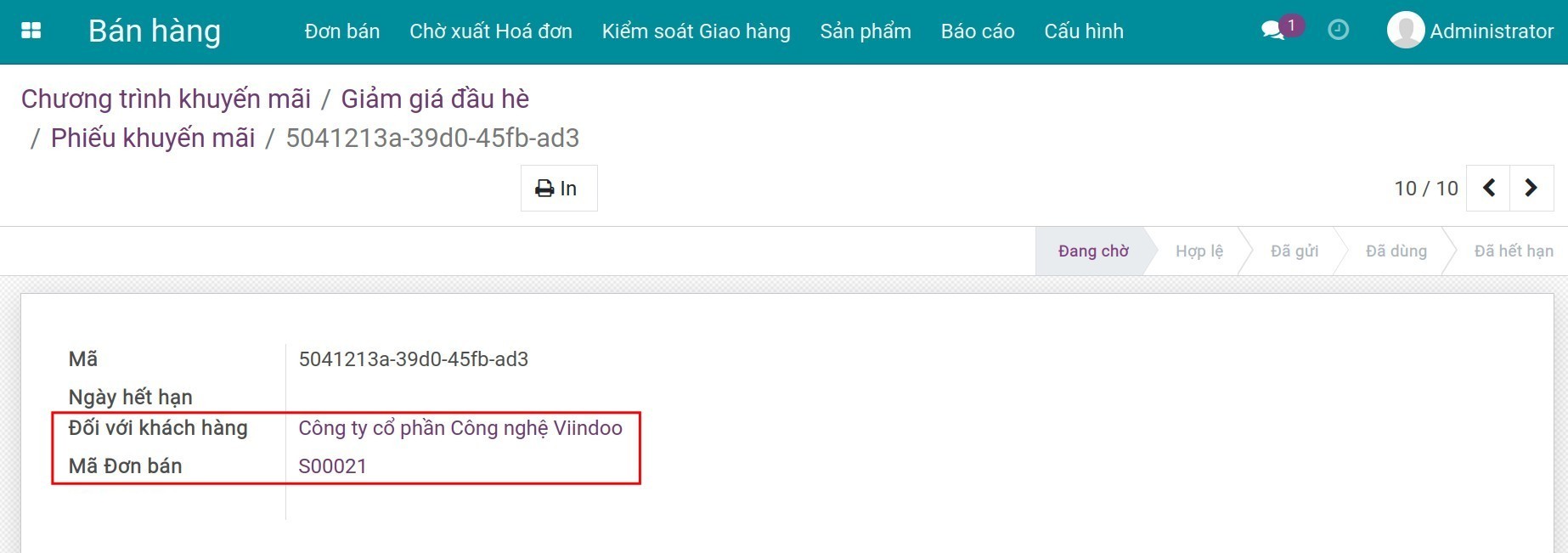 Chi tiết mã giảm giá