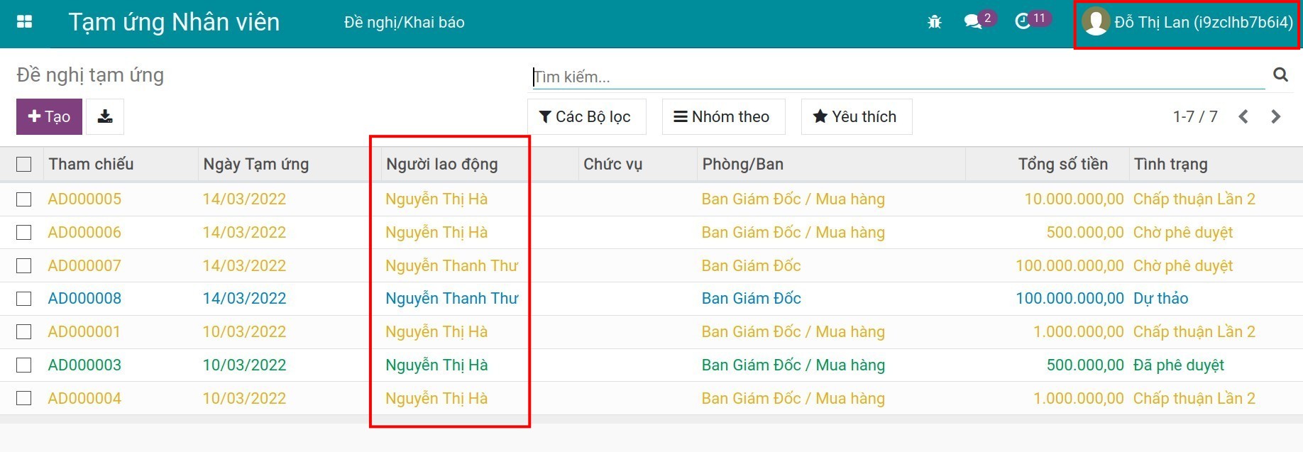 Phân quyền Người Duyệt