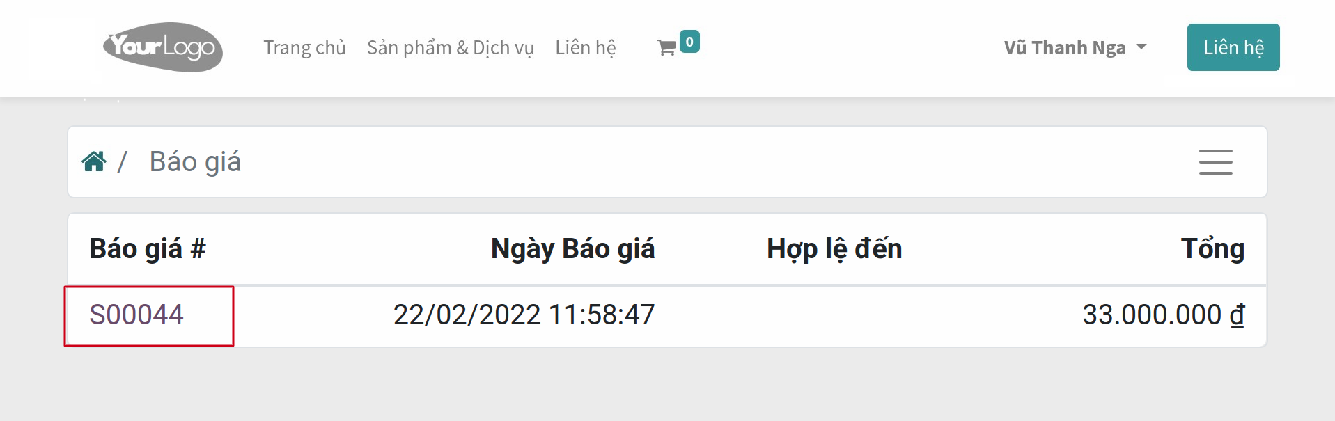 Chọn báo giá để xem chi tiết