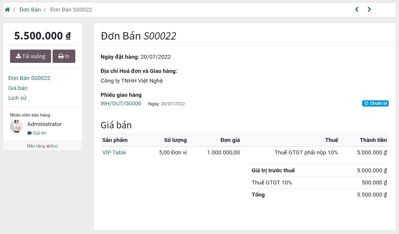 Xem báo giá online
