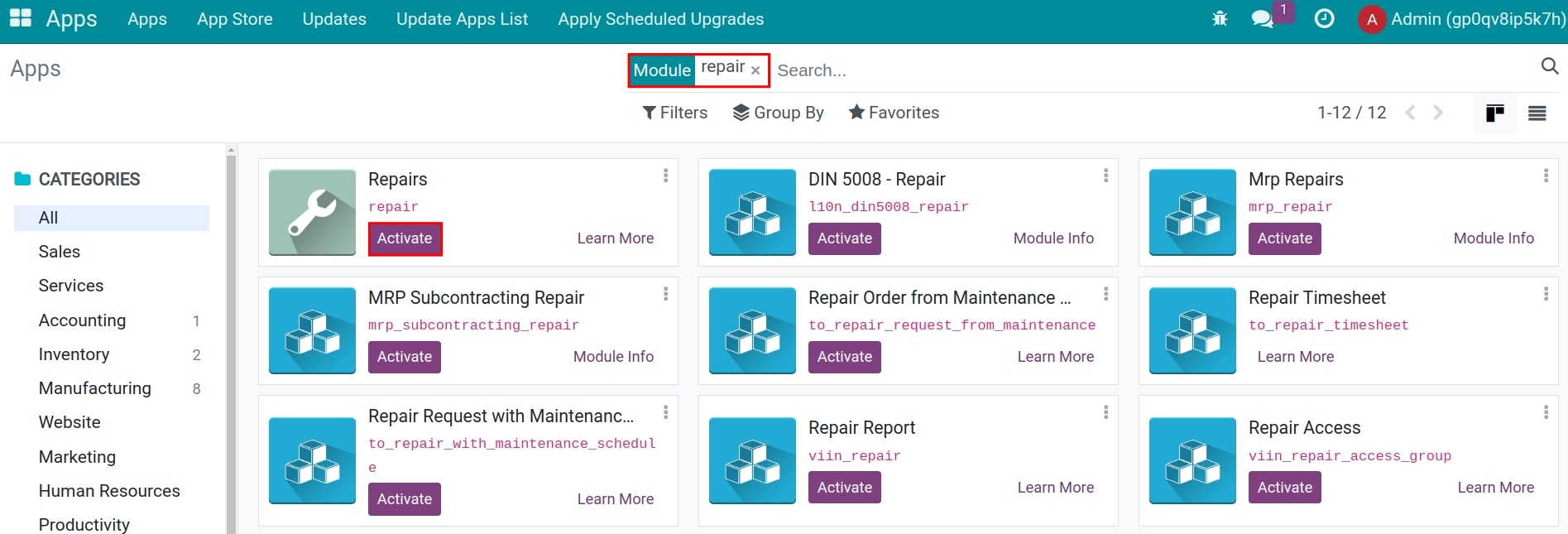 Install the Repairs app