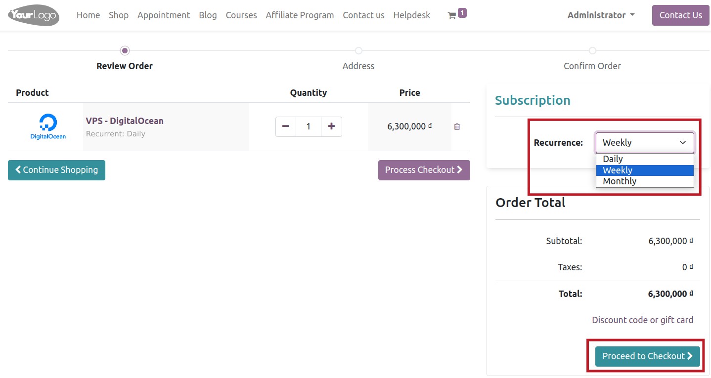 Purchase Subscription-product
