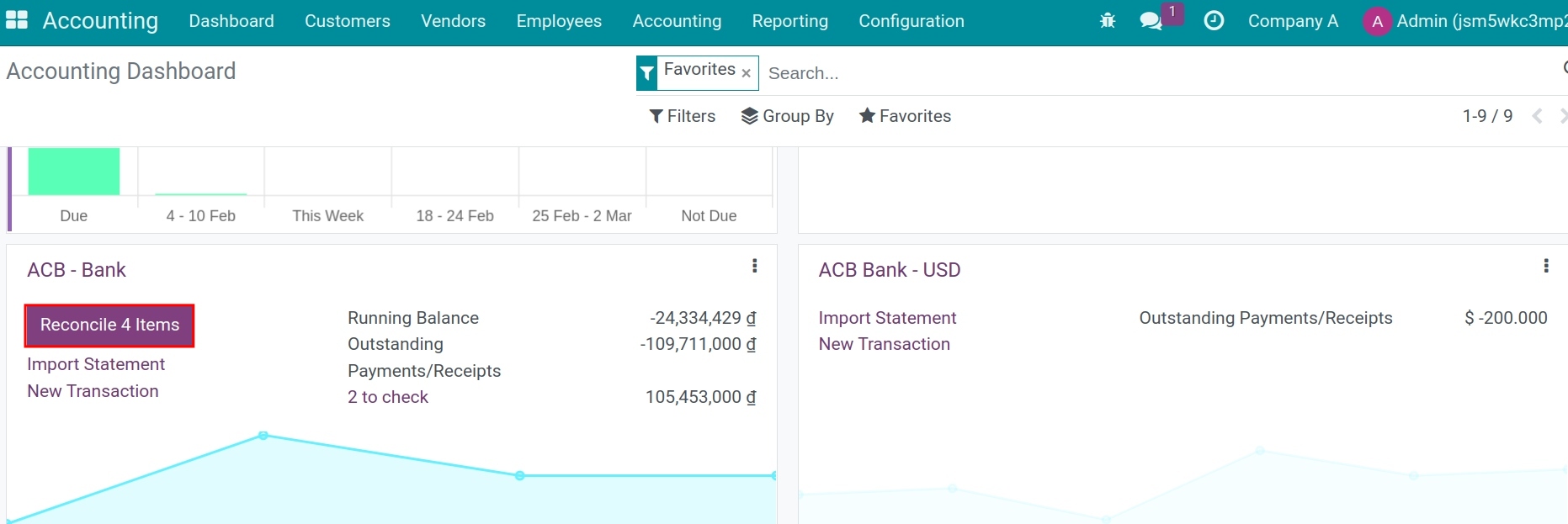 Salary payment reconcile - Viindoo Accounting