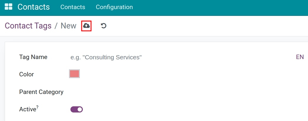 Create a new Contact Tag Contacts Viindoo