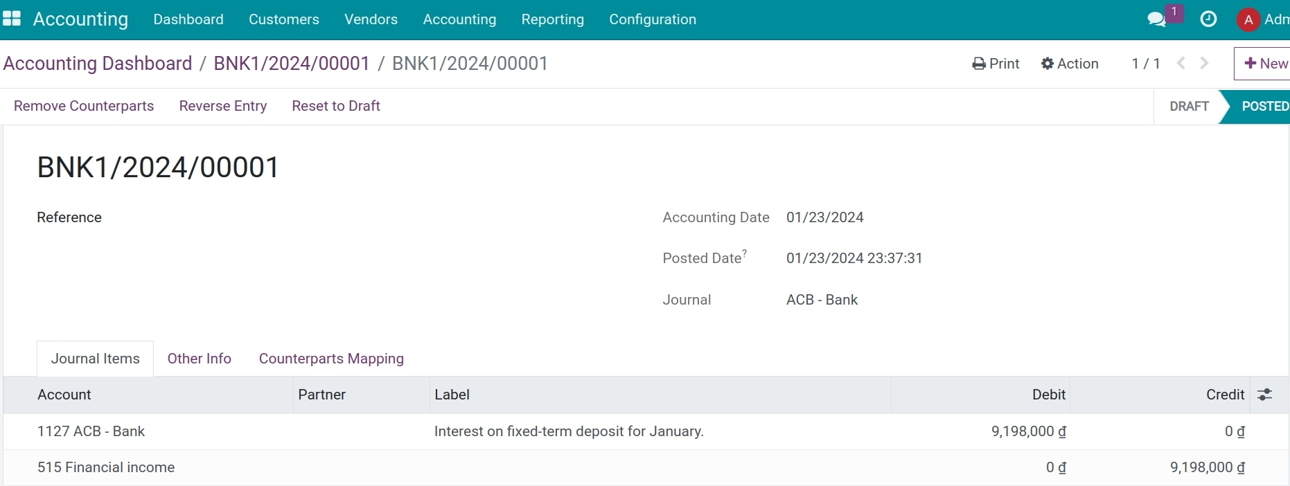 Check Journal Entries