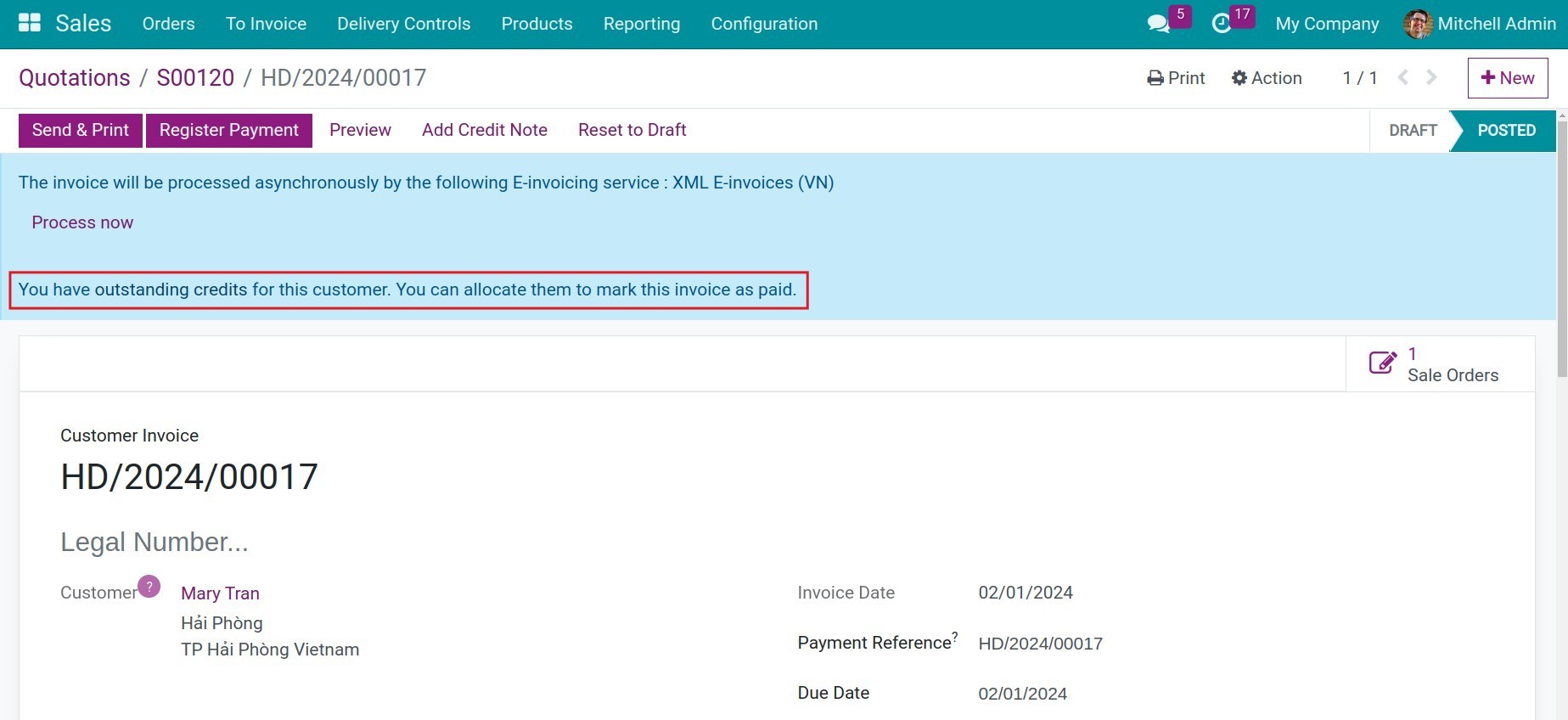 Reconcile payments to invoices in Viindoo