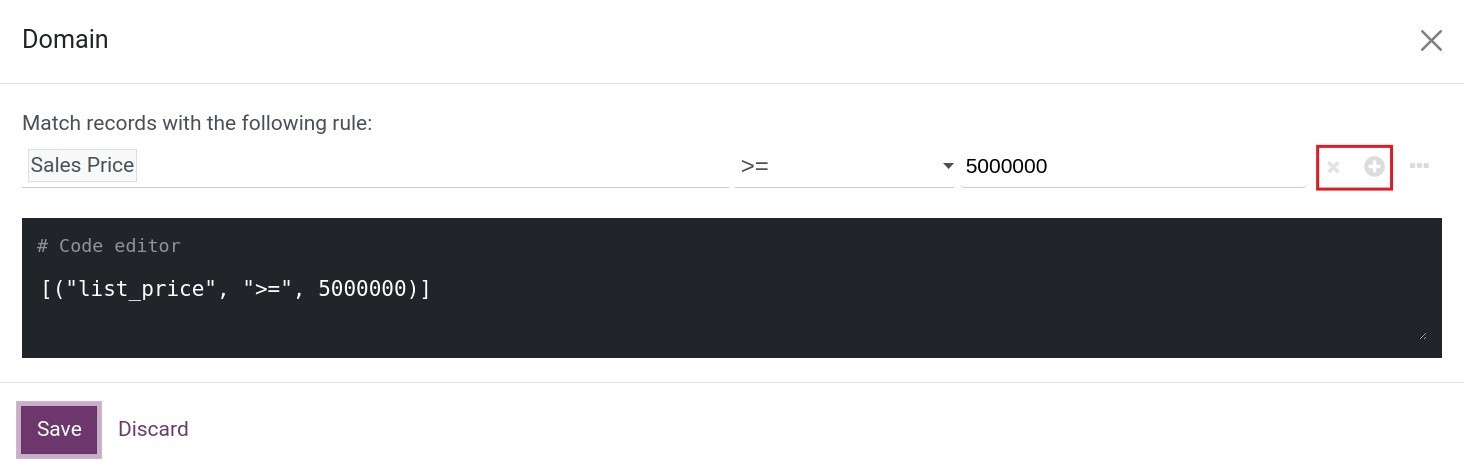 Add Promotion Program conditions