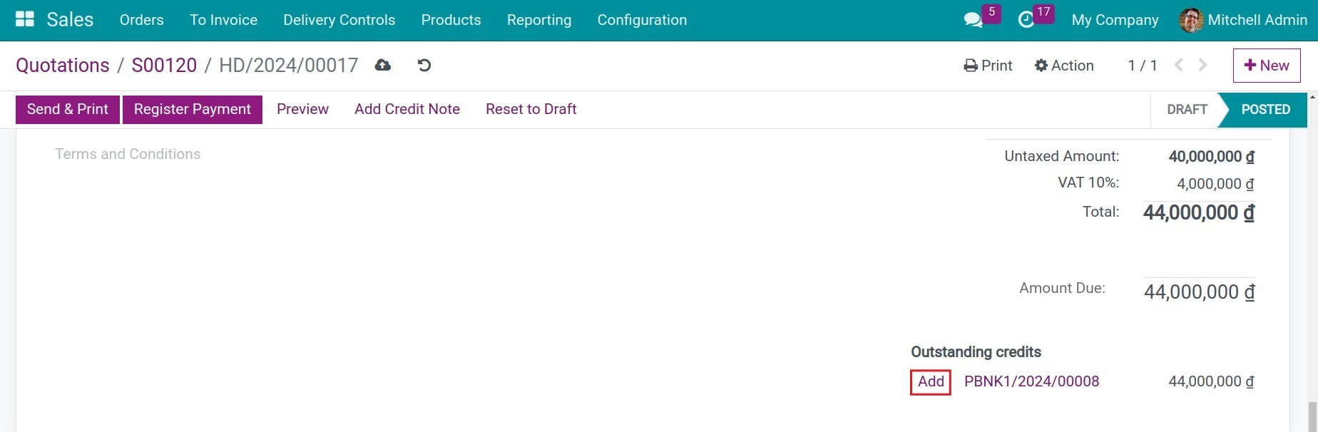 Reconcile payments to invoices in Viindoo
