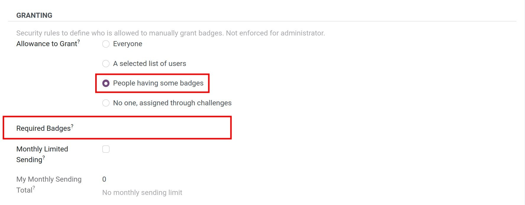 Required badge.