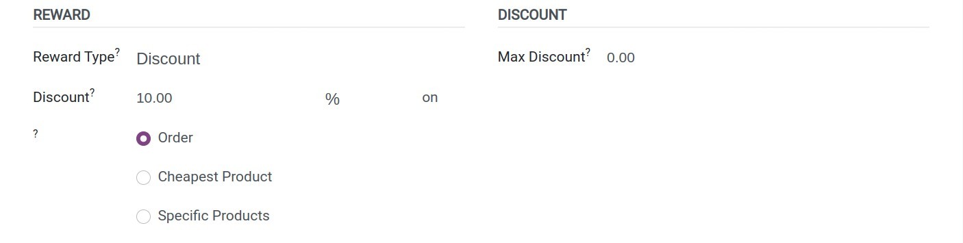 Discount rewards