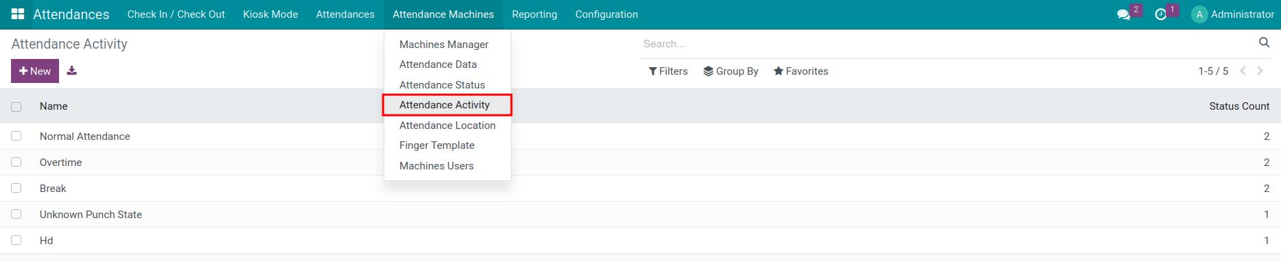 Save Attendance Status