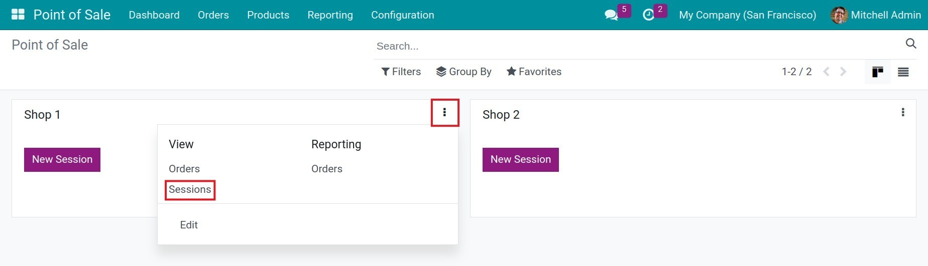 Manual session closing request