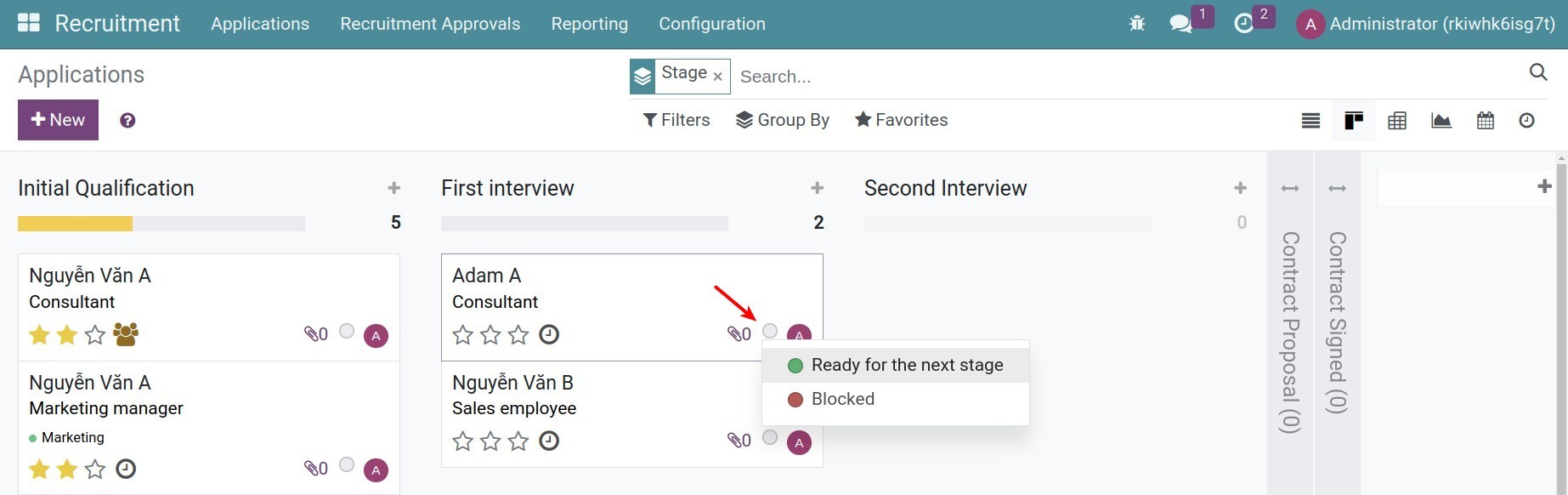 Kanban tags