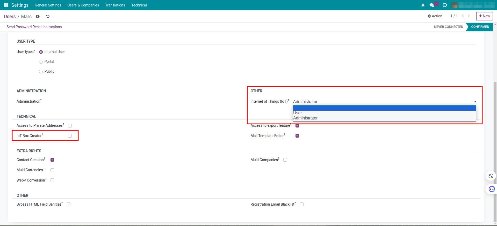 Find the user account