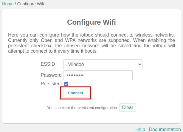 Log in to the Wi-Fi network.