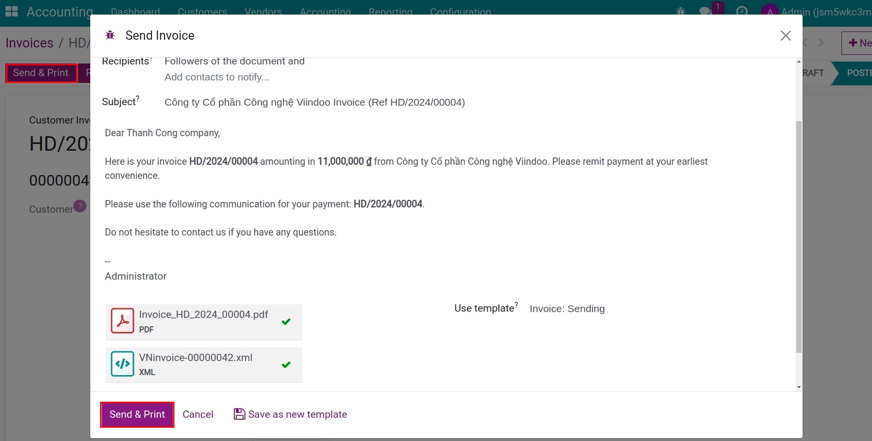 Send issue notification to the customer.