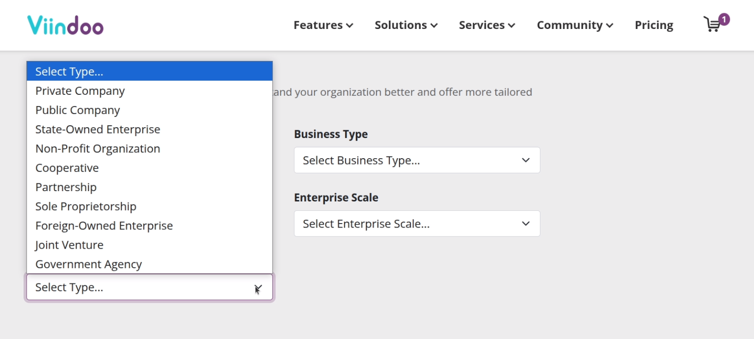 Ownership Type - Viindoo Portal