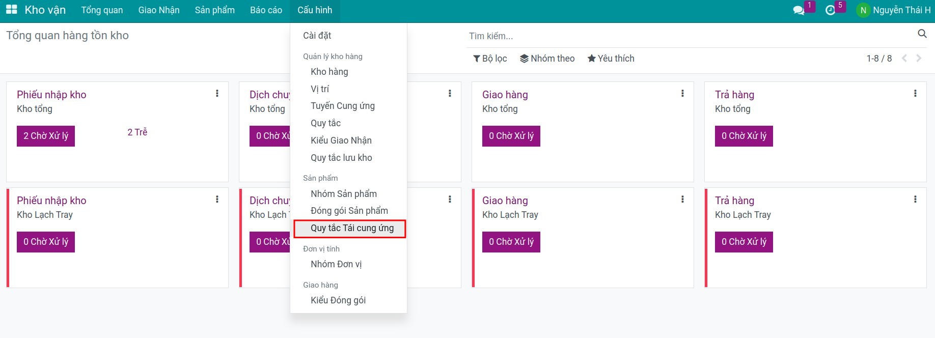 Thiết lập quy tắc MTO