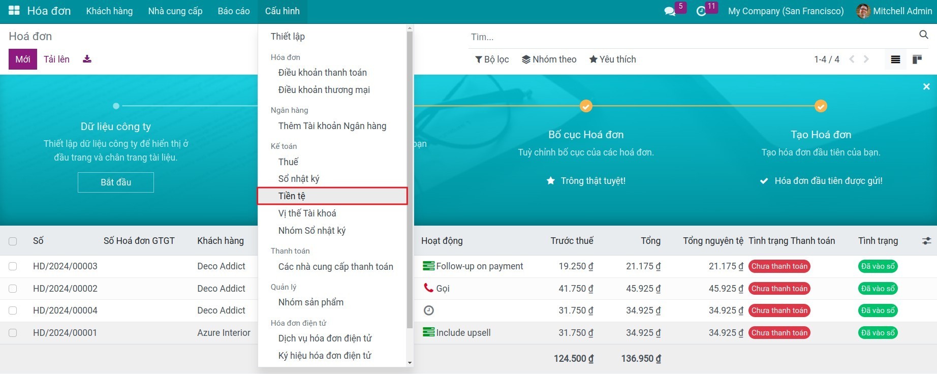 Kích hoạt ngoại tệ