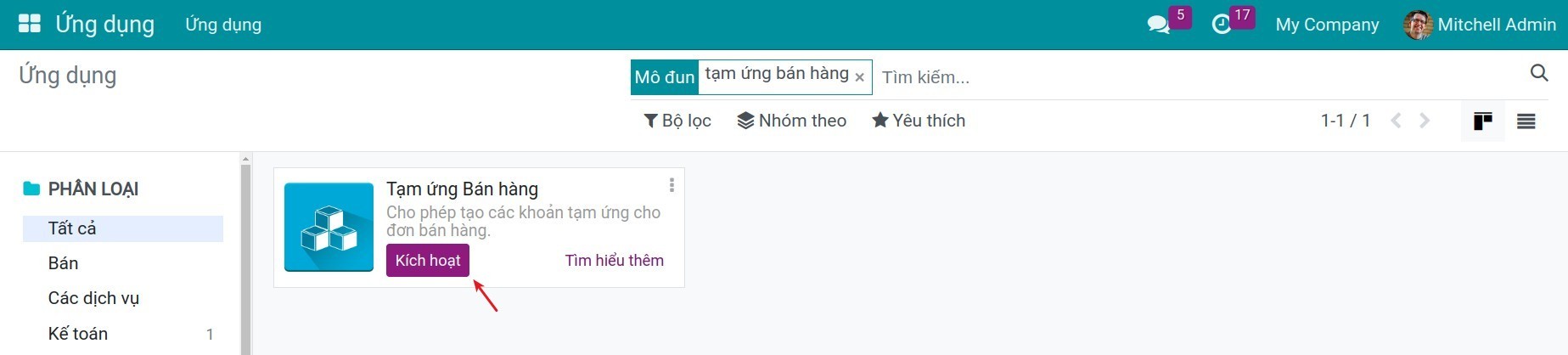 Cài đặt tính năng liên kết thanh toán và đơn bán - Viindoo