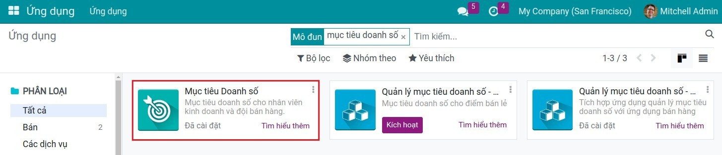 Xác nhận mục tiêu doanh số đội