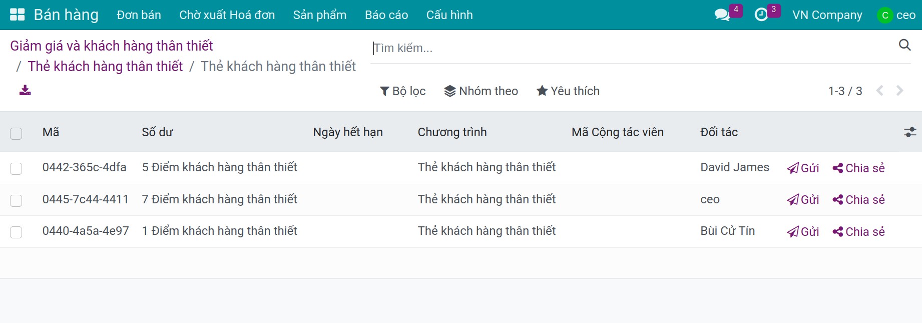 list of point detail