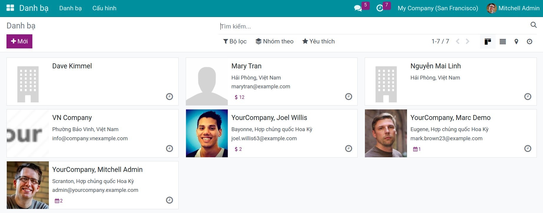 Ứng dụng liên hệ Viindoo