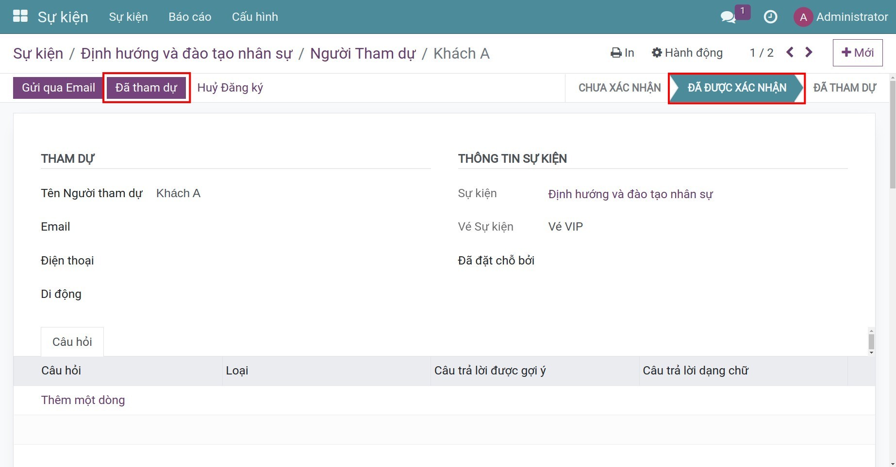 Đã có mặt tại sự kiện