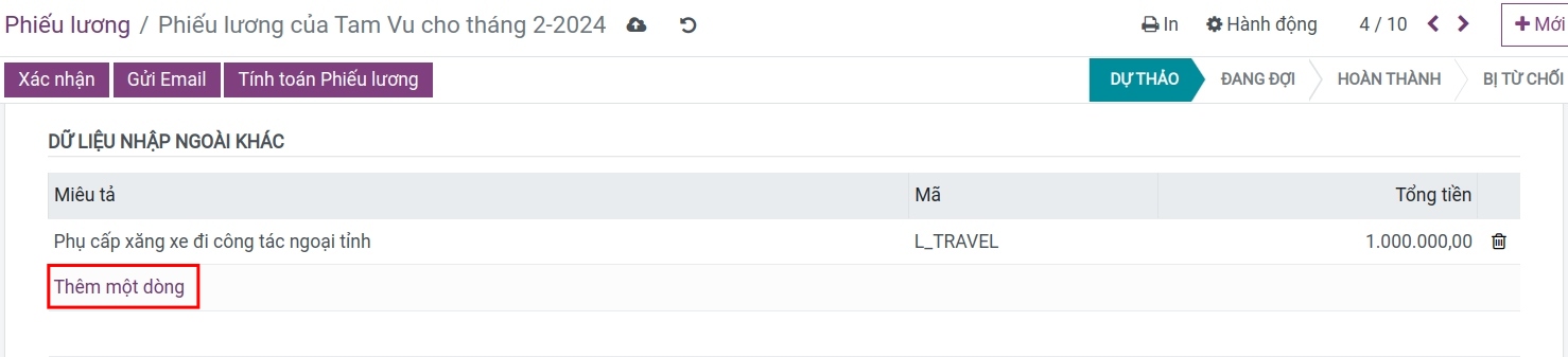 Dữ liệu nhập ngoài: