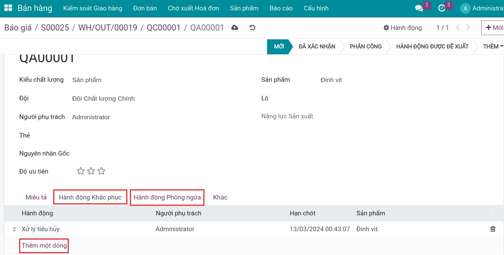 hành động cảnh báo