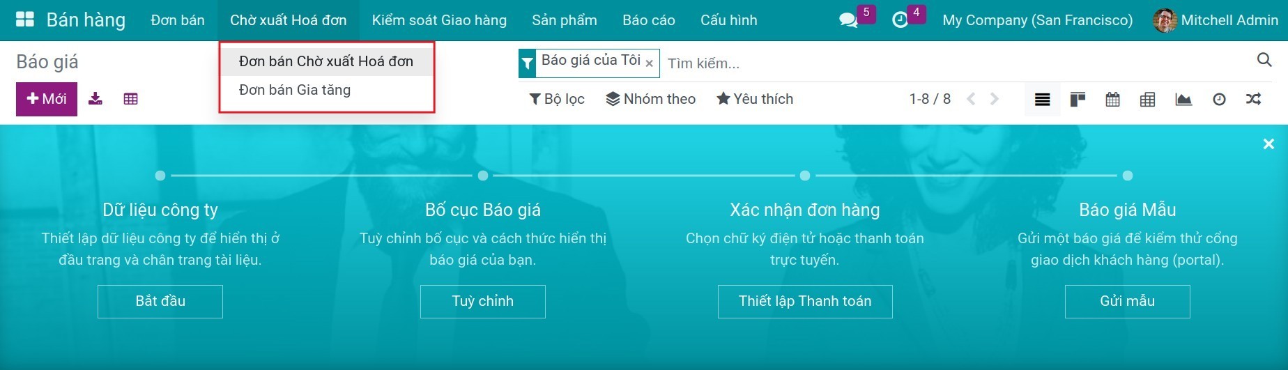Chờ xuất hóa đơn trong ứng dụng bán hàng - Viindoo