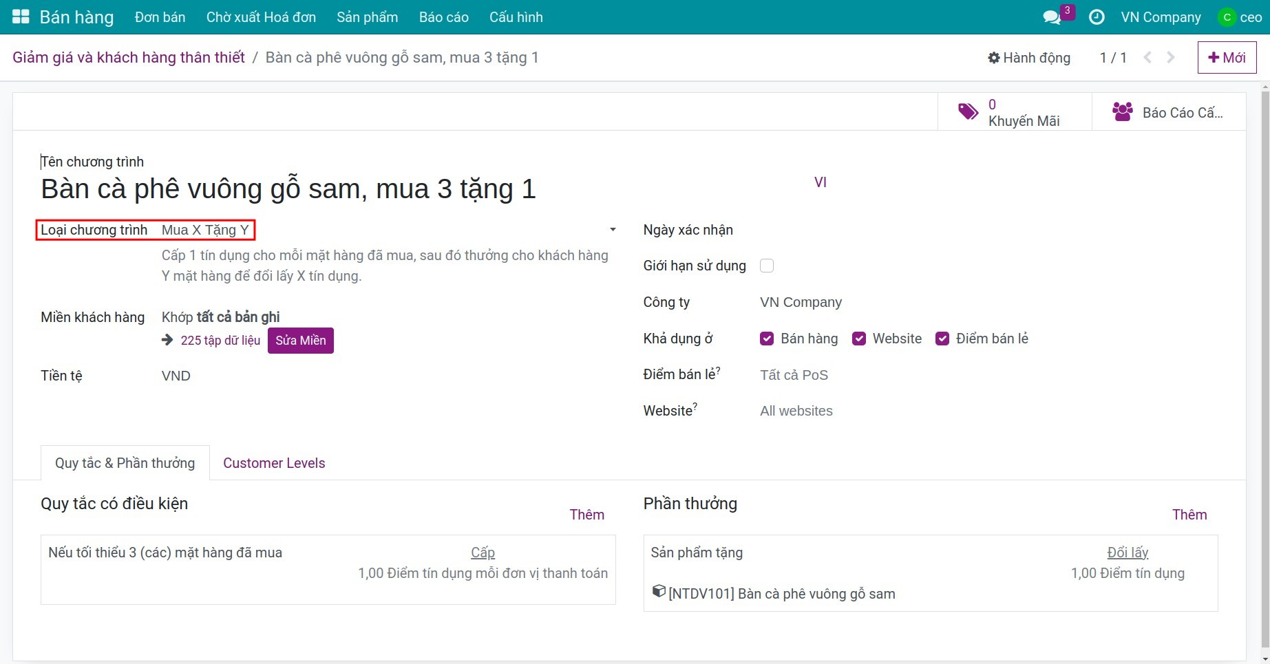 Tạo một chương trình buy x get y