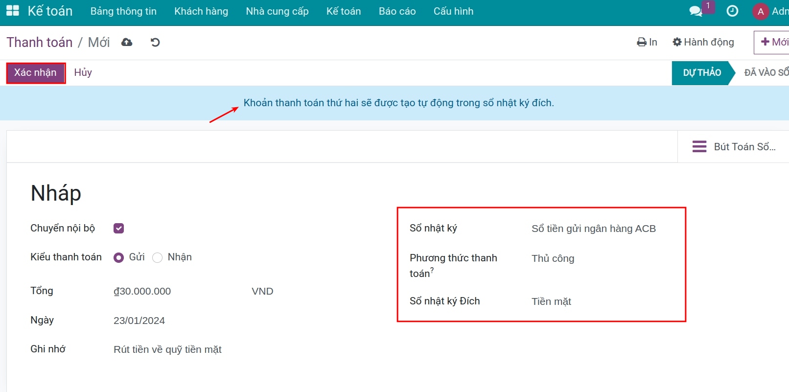 Rút tiền ngân hàng
